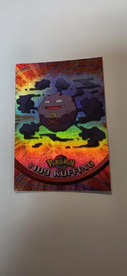 Pokemon Topps Foil TV Animation Series 2 Rainbow Foil #109 Koffing - Image 1