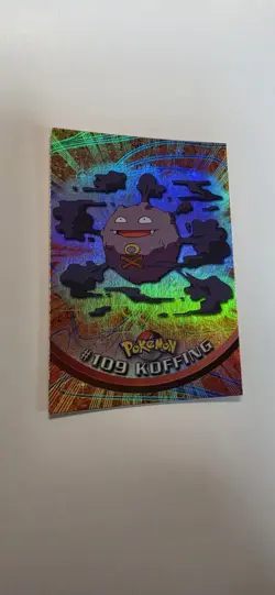 Pokemon Topps Foil TV Animation Series 2 Rainbow Foil #109 Koffing - Image 2