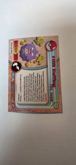 Pokemon Topps Foil TV Animation Series 2 Rainbow Foil #109 Koffing - Image 3