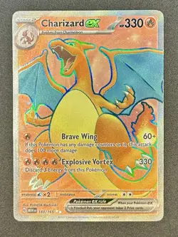 Pokemon Charizard EX 183/165 Ultra Rare Scarlet & Violet 151 NEAR MINT - Image 3