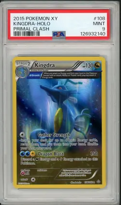 2015 Pokemon SWSH Primal Clash Kingdra Holo #108 PSA 9 - Image 1