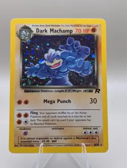 Pokemon DARK MACHAMP Holo Rare - Team Rocket #10/82 - Image 1