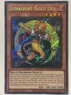 Yugioh 1x Lunalight Gold Leo DUAD-EN005 Duelist's Advance Secret Rare 1st Ed NM - Image 1