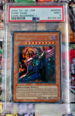 PSA 9 Yu-Gi-Oh Dark Sage Dark Beginning 1 DB1-EN096 Unlimited Ultra Rare - Image 1