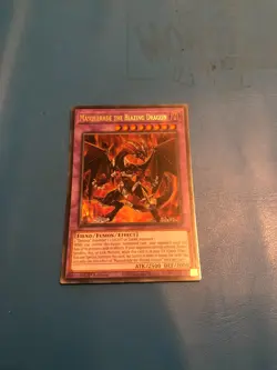 YUGIOH Ultra Rare Masquerade The Blazing Dragon BODE-EN038 1st Edition - Image 1