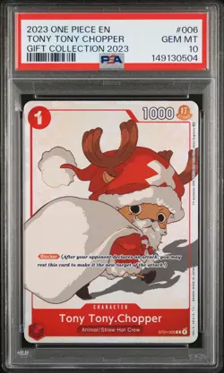 2023 ONE PIECE GIFT COLL 2023 #006 TONY TONY CHOPPER PSA 10 - Image 1