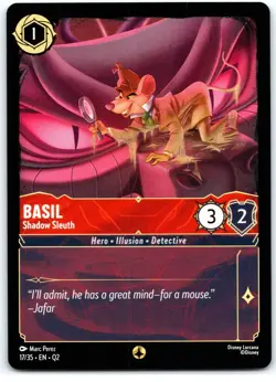 #17 Basil - Shadow Sleuth 2025 Disney Lorcana Illumineer's Quest: Palace Heist - Image 1