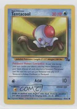 Tentacool Pokemon Fossil #56 1999 - Image 1