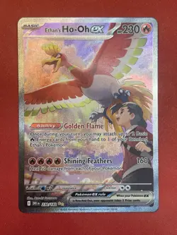 Pokemon Ethan's Ho-Oh EX 230/182 Destined Rivals Special Illustration Rare DESC - Image 1