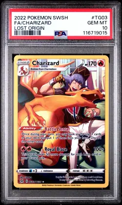 PSA 10 Charizard #TG03 Full Art 2022 Pokemon SWSH Lost Origin Trainer Gallery - Image 1