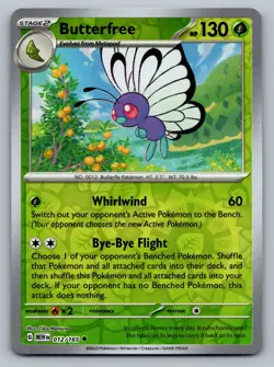 Pokemon TCG SV: Scarlet & Violet 151 Butterfree 012/165 Reverse Holo - Image 1