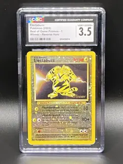 2003 Electabuzz Best of Game Promos - 1 Winner - Reverse Holo CGC VG+ 3.5 - Image 1