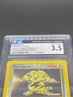 2003 Electabuzz Best of Game Promos - 1 Winner - Reverse Holo CGC VG+ 3.5 - Image 3