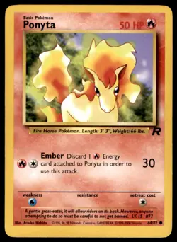 Pokemon WOTC Team Rocket 2000 Ponyta No. 64 - Image 1