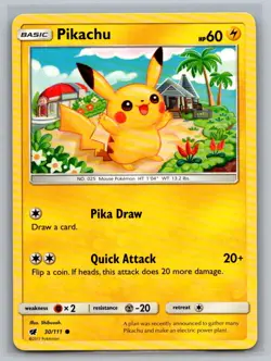 POKEMON Pikachu 30/111 SM - Crimson Invasion - Image 1