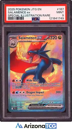 Pokemon 2025 Salamence ex 187/159 SIR Journey Together PSA 9 - Image 1