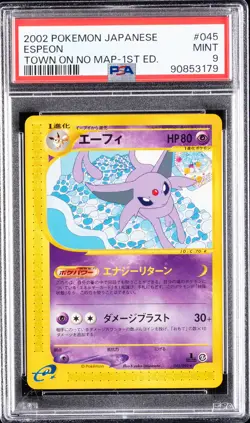 2002 POKEMON JPN THE TOWN ON NO MAP 1ST ED #045 ESPEON PSA 9 - Image 1