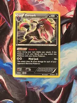 Zoroark 91/162 Cosmos Holo Rare XY Breakthrough Pokemon TCG Near Mint - Image 1