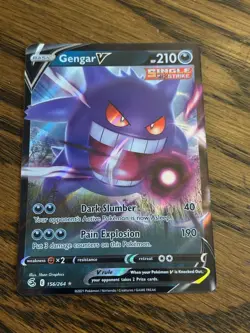 Pokemon Gengar V 156/264 Fusion Strike Ultra Rare Holo - NM - Image 1