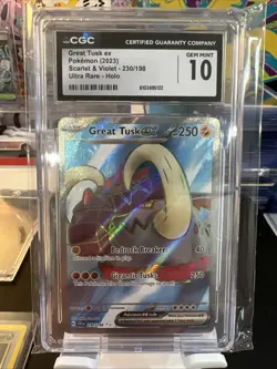 2023 Pokemon Great Tusk EX 230/198 Sv01: Scarlet & Violet Ultra Rare Holo CGC 10 - Image 1