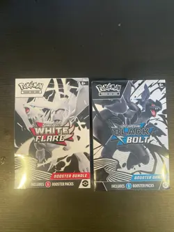 FREE 🇦🇺 SHIP - Pokemon TCG S&V White Flare + Black Bolt Booster Bundle Set - Image 1