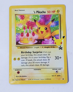 2021 Pokemon Celebrations: Classic Collection ______'s Pikachu Birthday Pikachu - Image 2