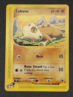 Expedition Cubone 103/165 E-Reader Pokemon Non Holo 2002 Tomokazu Komiya - Image 1