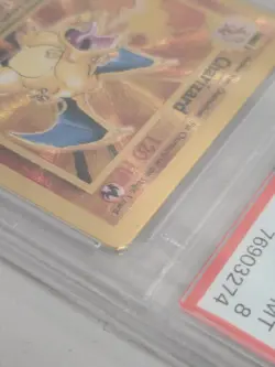 PSA 8 Gold Metal Charizard Pokemon Celebrations Ultra Premium Collection UPC #4 - Image 5