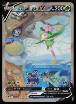 Hisuian Lilligant V 163/189 Alternate Full Art Astral Radiance Pokemon NM - Image 1