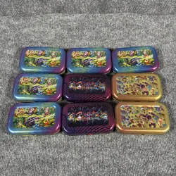 Pokemon Lot x43 Empty Mini Tins Prismatic Evolutions 151 Mega 46 Stickers + More - Image 3