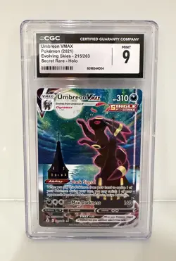 2021 Pokemon SWSH Evolving Skies Umbreon VMAX #215/203 CGC 9 - Image 1