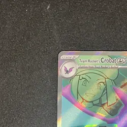 Team Rocket's Crobat EX 217/182 - Pokemon Destined Rivals English Ultra Rare NM - Image 2