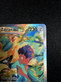 Pokemon TCG Hop’s Zacian ex 186/159 SIR Journey Together Full Art NM - Image 3