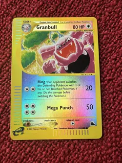 Pokemon TCG - Granbull 61/144 - Skyridge Reverse Holo NM - Komiya Artwork - Image 1
