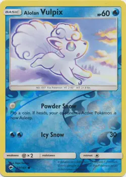 x4 Alolan Vulpix - 27/147 - Common - Reverse Holo Pokemon SM3 Burning Shadows M/ - Image 1