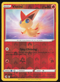 Victini Reverse Holo - 036/264 - Fusion Strike Pokemon 2021 NM - Image 1