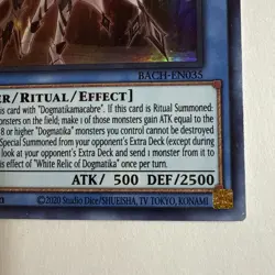 White Relic of Dogmatika - Yugioh Battle of Chaos - Super Rare - BACH-EN035 - Image 2