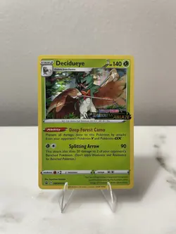 Pokemon Decidueye SWSH035 Prerelease Staff Promo Holo SWSH: Sword & Shield Card - Image 1