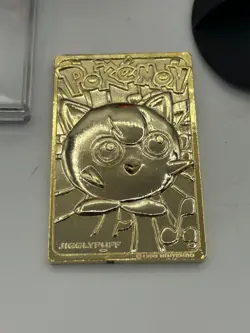 Pokemon 1999 Burger King Limited 23k Gold Plated Jigglypuff Card w/ Ball - Image 5