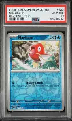 Magikarp 129/165 PSA 10 Pokemon 151 Reverse Holo Low Pop Card English #129 - Image 1