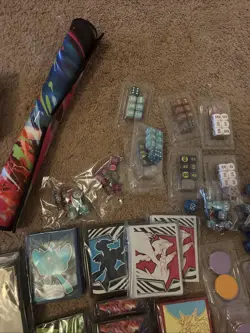 Pokemon TCG - Accessories LOT (Card Sleeves, Dice, Coins, Energy Packs, etc) - Image 3