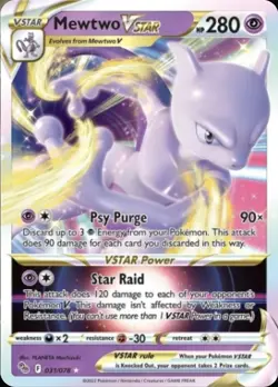 Mewtwo VSTAR Holo Ultra Rare Card 031/078 Pokemon Go - Image 1