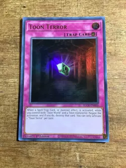 YUGIOH 1ST BLCR-EN069 TOON TERROR ULTRA RARE NEAR MINT (NM) - Image 1