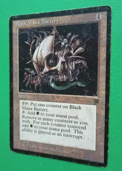 Magic the Gathering MTG Legends BLACK MANA BATTERY HP U 1994 Vintage!! - Image 2