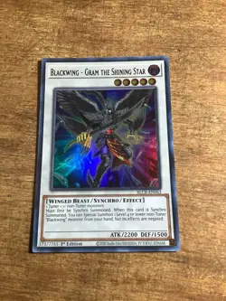 Yugioh! Blackwing - Gram the Shining Star - BLCR-EN063 - Ultra Rare - 1st Editio - Image 1