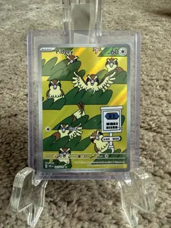 Pokemon Pidgey Illustration Rare 207/197 Full Art Holo SV03 Obsidian Flames - Image 1