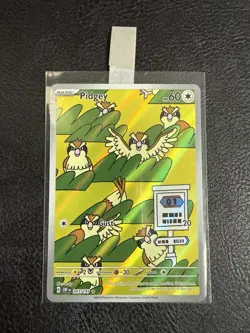 Pokemon Pidgey Illustration Rare 207/197 Full Art Holo SV03 Obsidian Flames - Image 3