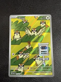 Pokemon Pidgey Illustration Rare 207/197 Full Art Holo SV03 Obsidian Flames - Image 5