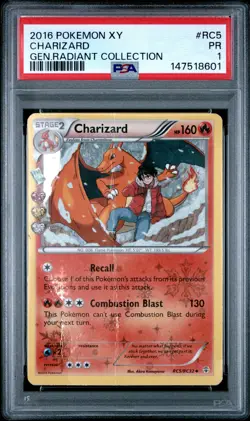 2016 POKEMON XY GENERATIONS RADIANT COLLECTION #RC5 CHARIZARD PSA 1 - Image 1