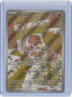 Pokemon TCG Swinub 165/159 Journey Together Full Art Illustration Rare Card - Image 1